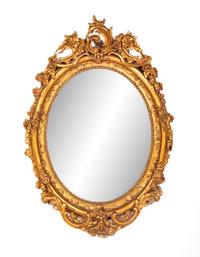 A Rococo Style Giltwood Mirror