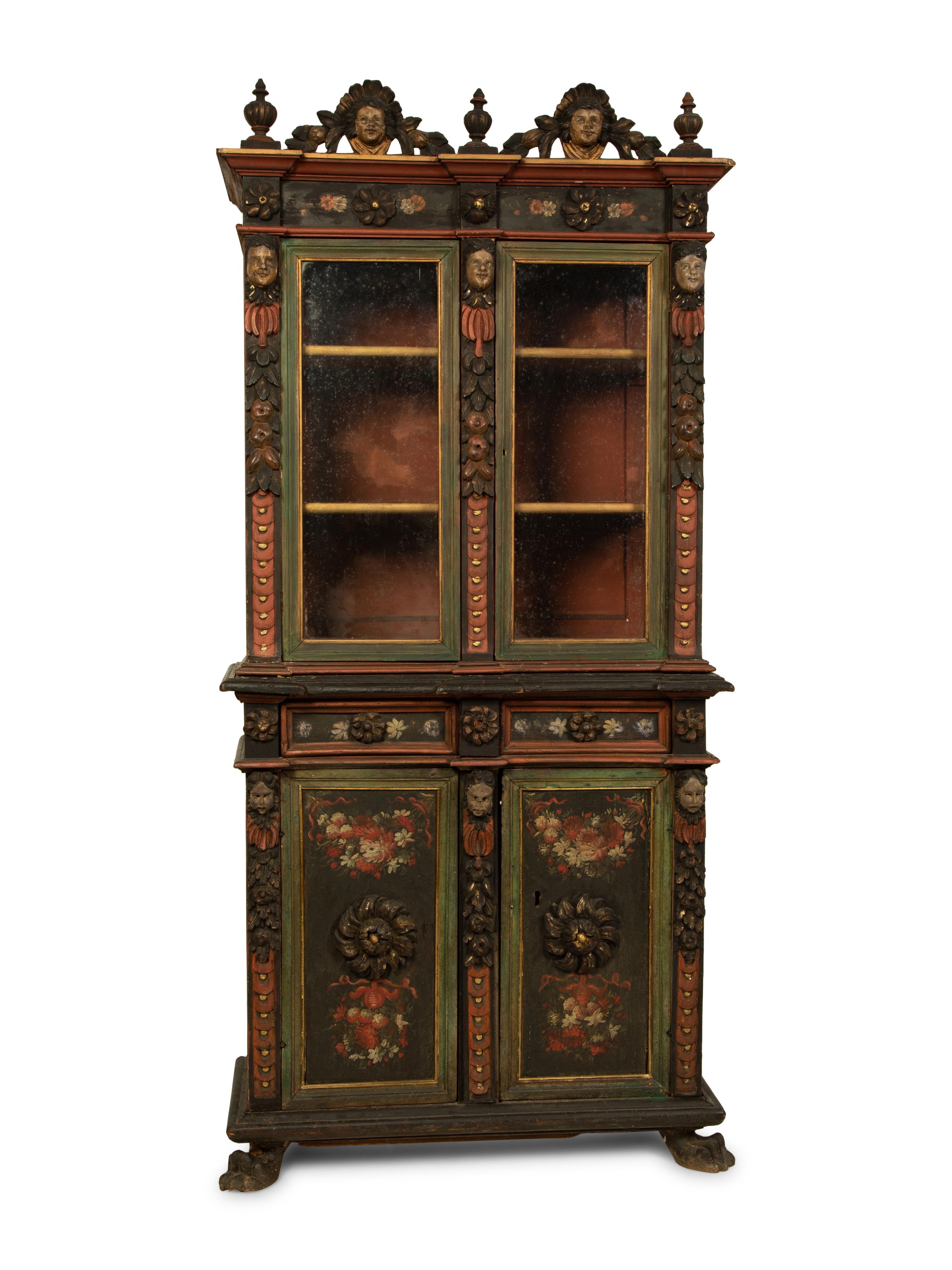 An Italian Neoclassical Style Painted Bookcase — 19TH CENTURY