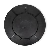 Blackware Pottery Plate, with Bear Paws