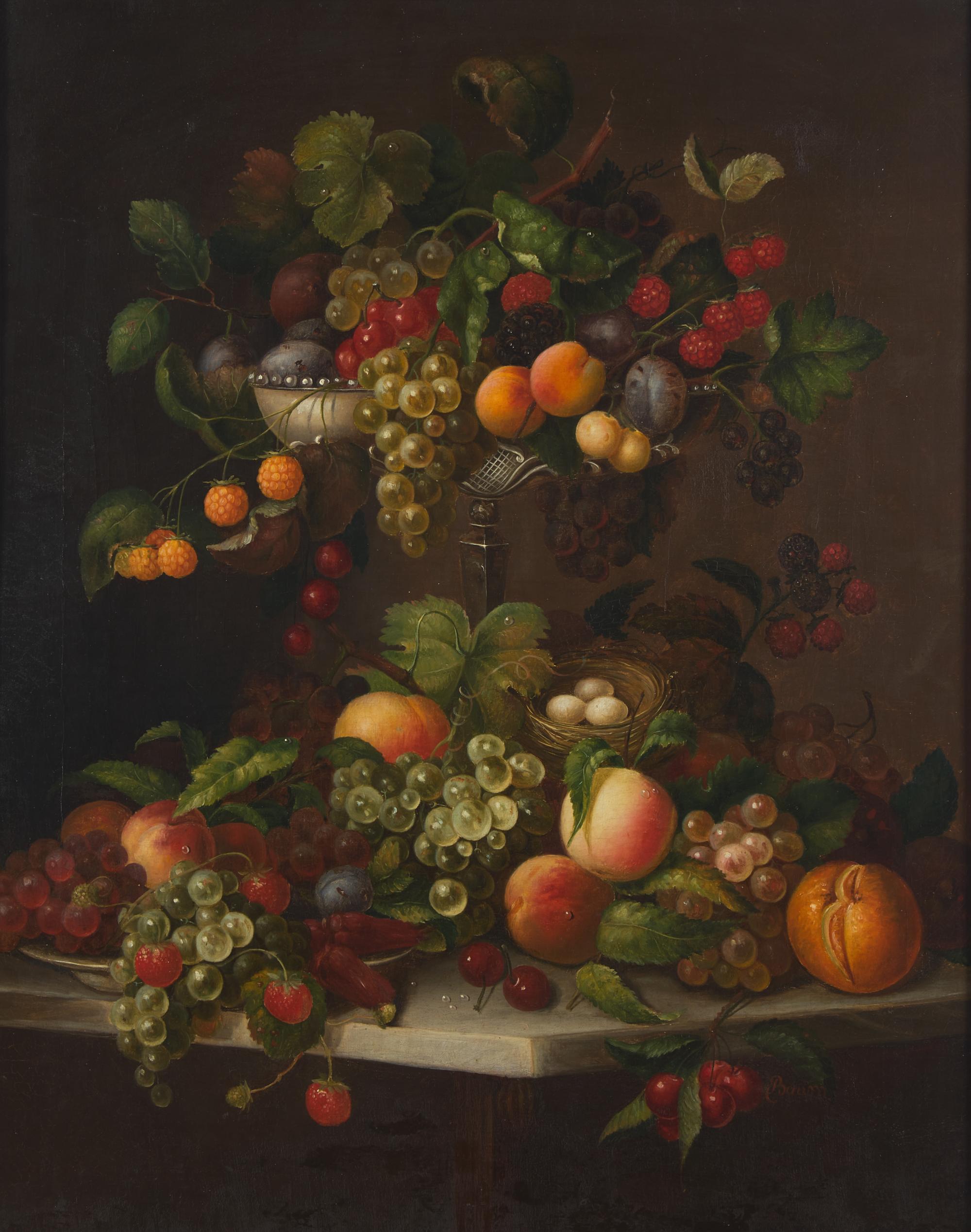 Charles Baum (1812-1878), A Lush Still Life with Fruit