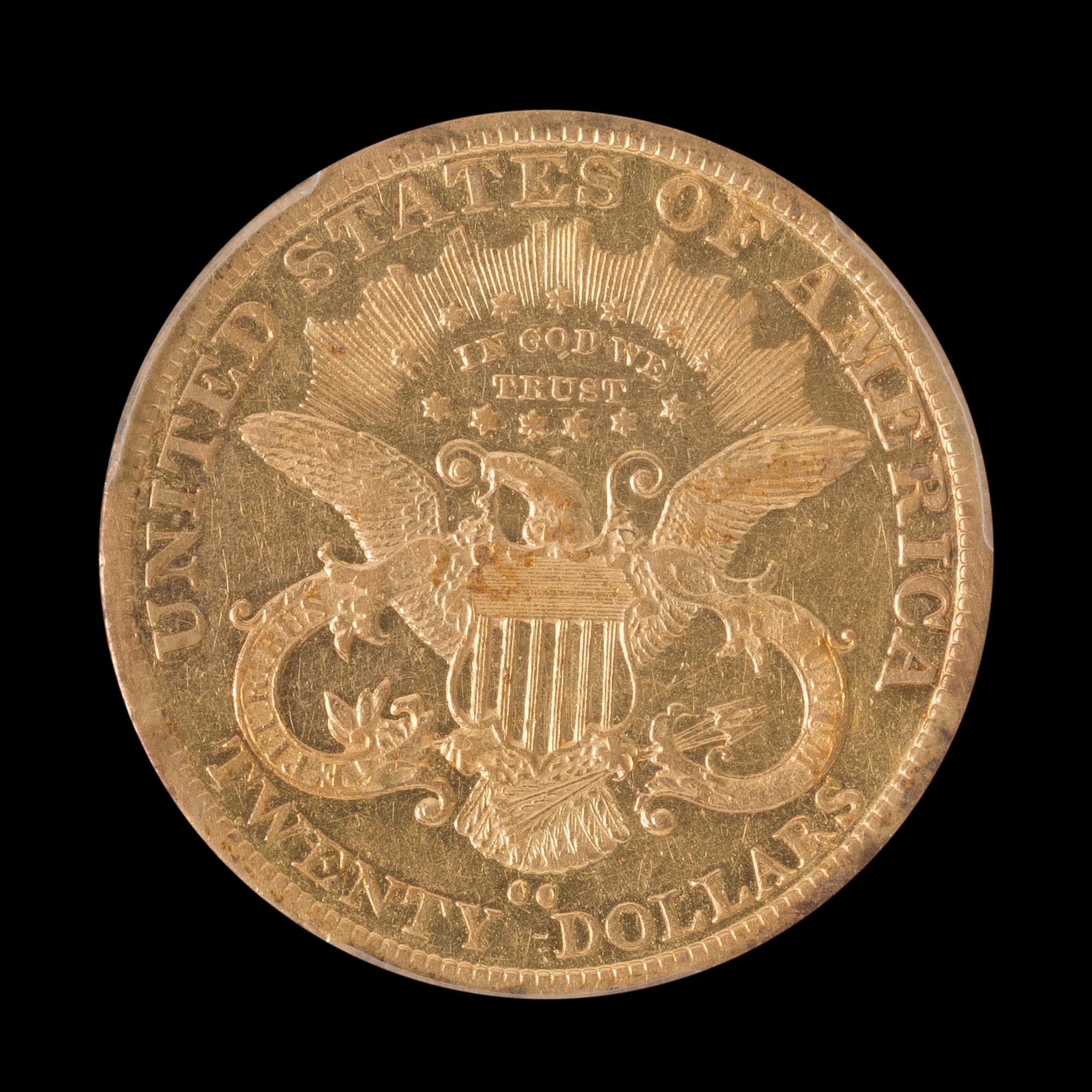A United States 1879-CC Liberty Head $20 Gold Coin
