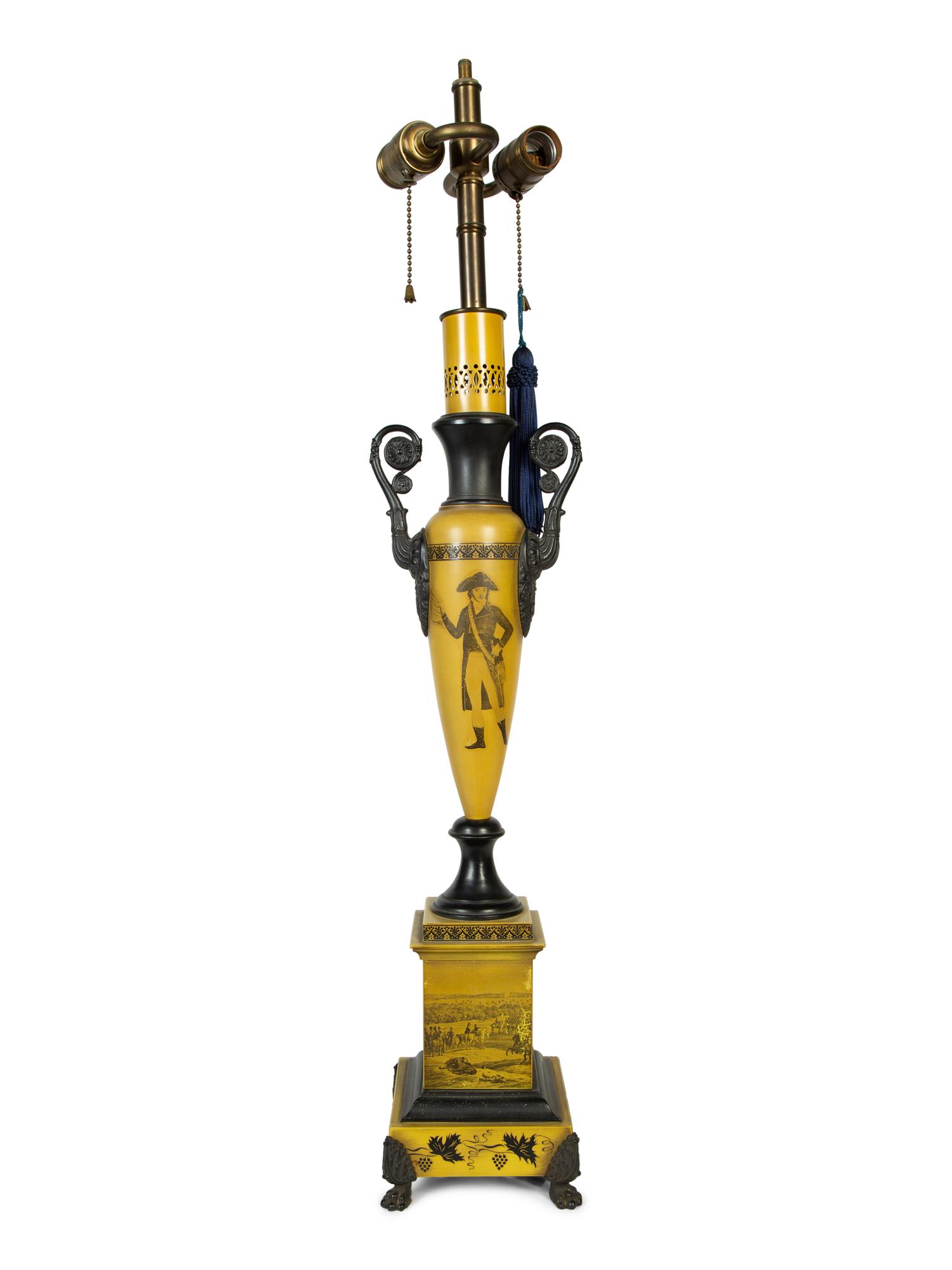 A Tole Table Lamp