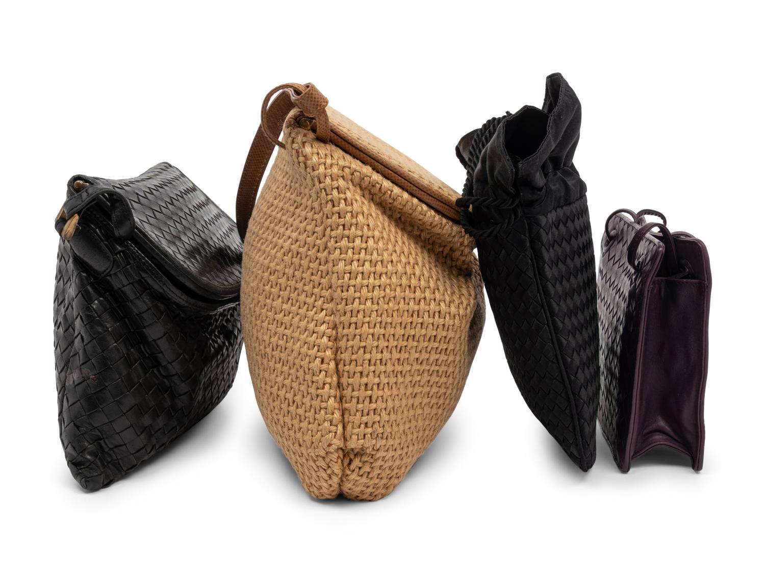 Four Bottega Veneta Bags: Two Cloth, Two Leather