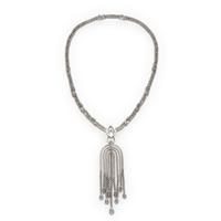 Salavetti, Diamond and Pink Sapphire Fringe Necklace