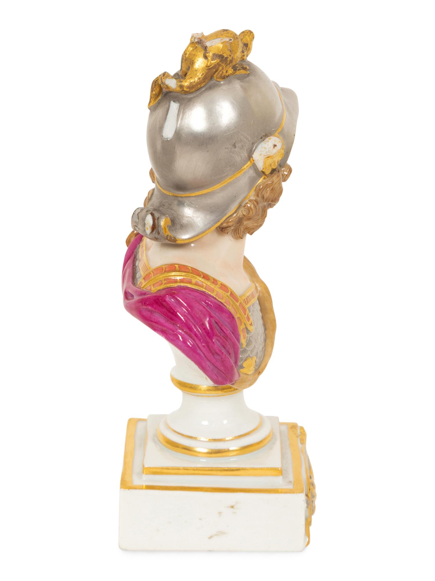 A Meissen Porcelain Bust of Apollo