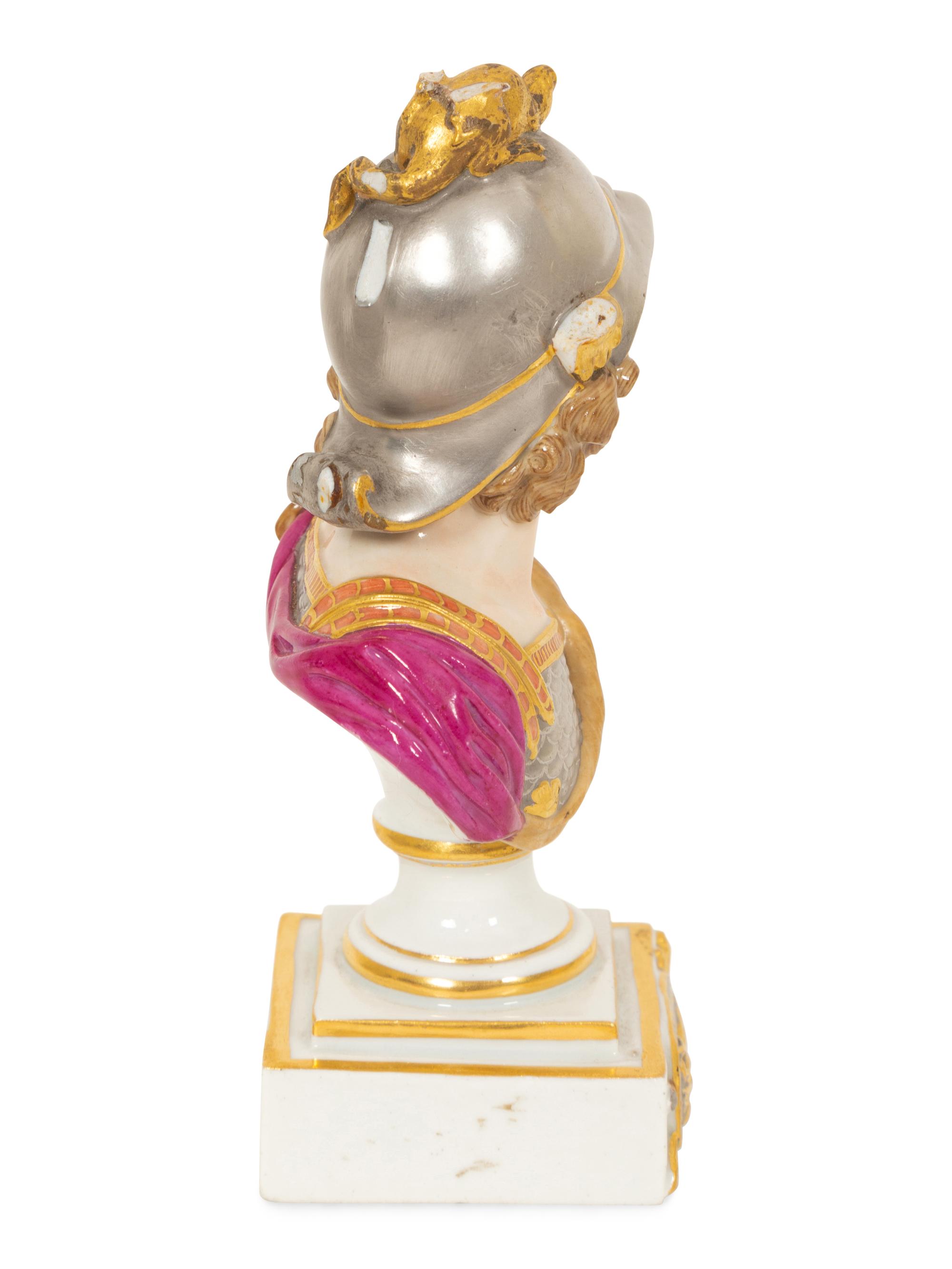 A Meissen Porcelain Bust of Apollo