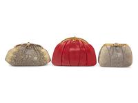 Three Judith Leiber Exotic Skin Clutches