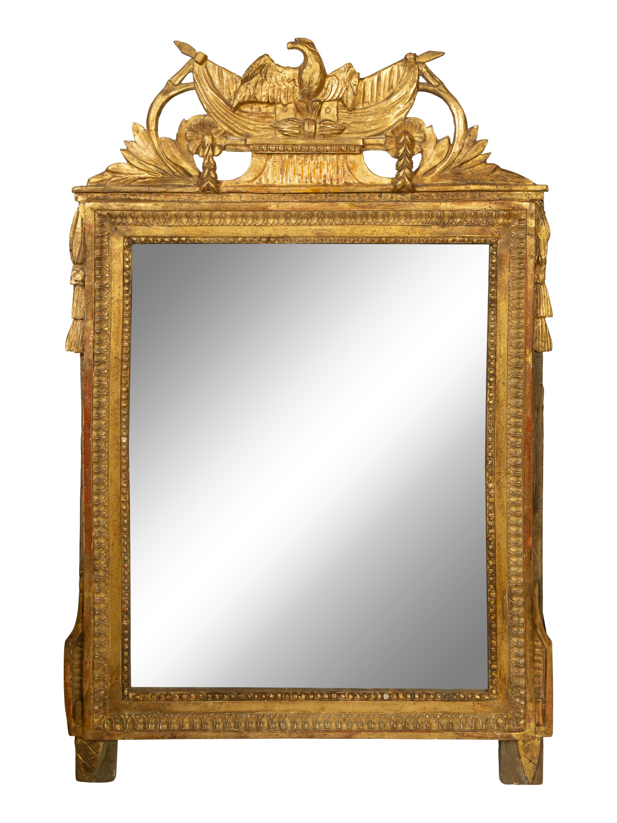 A Louis XVI Giltwood Mirror
