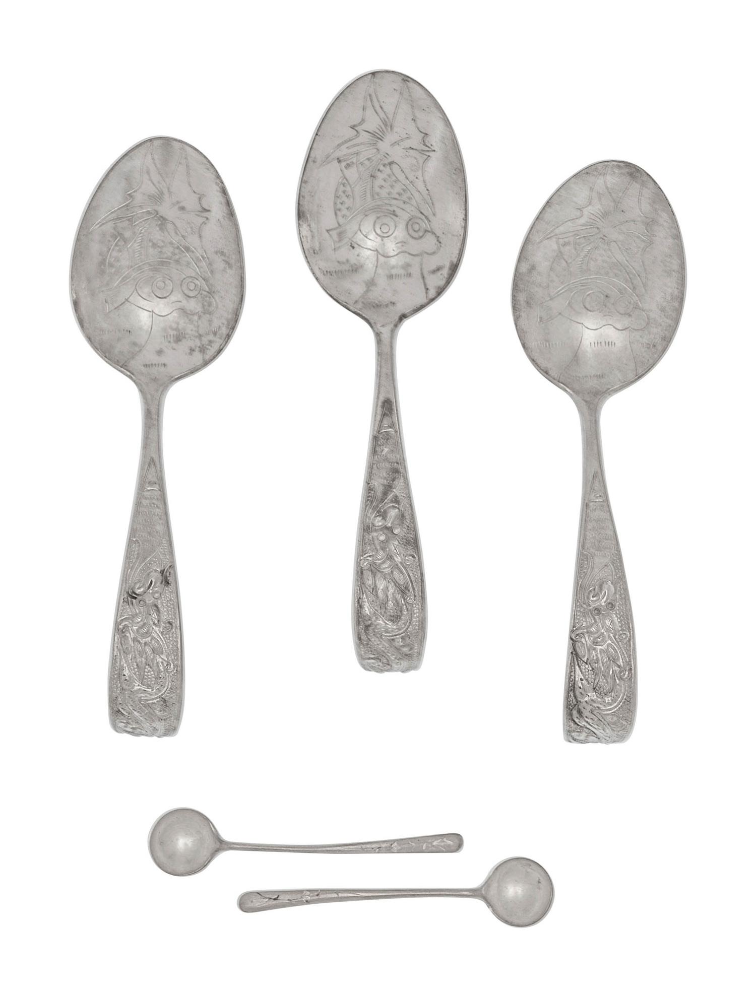 Eight Chinese Export Silver Serving Articles