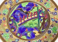 A Wedgwood Fairyland Lustre Roc Centre Plate, UK, 1920s