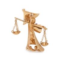 YELLOW GOLD FIGURAL BROOCH