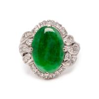 JADE AND DIAMOND RING