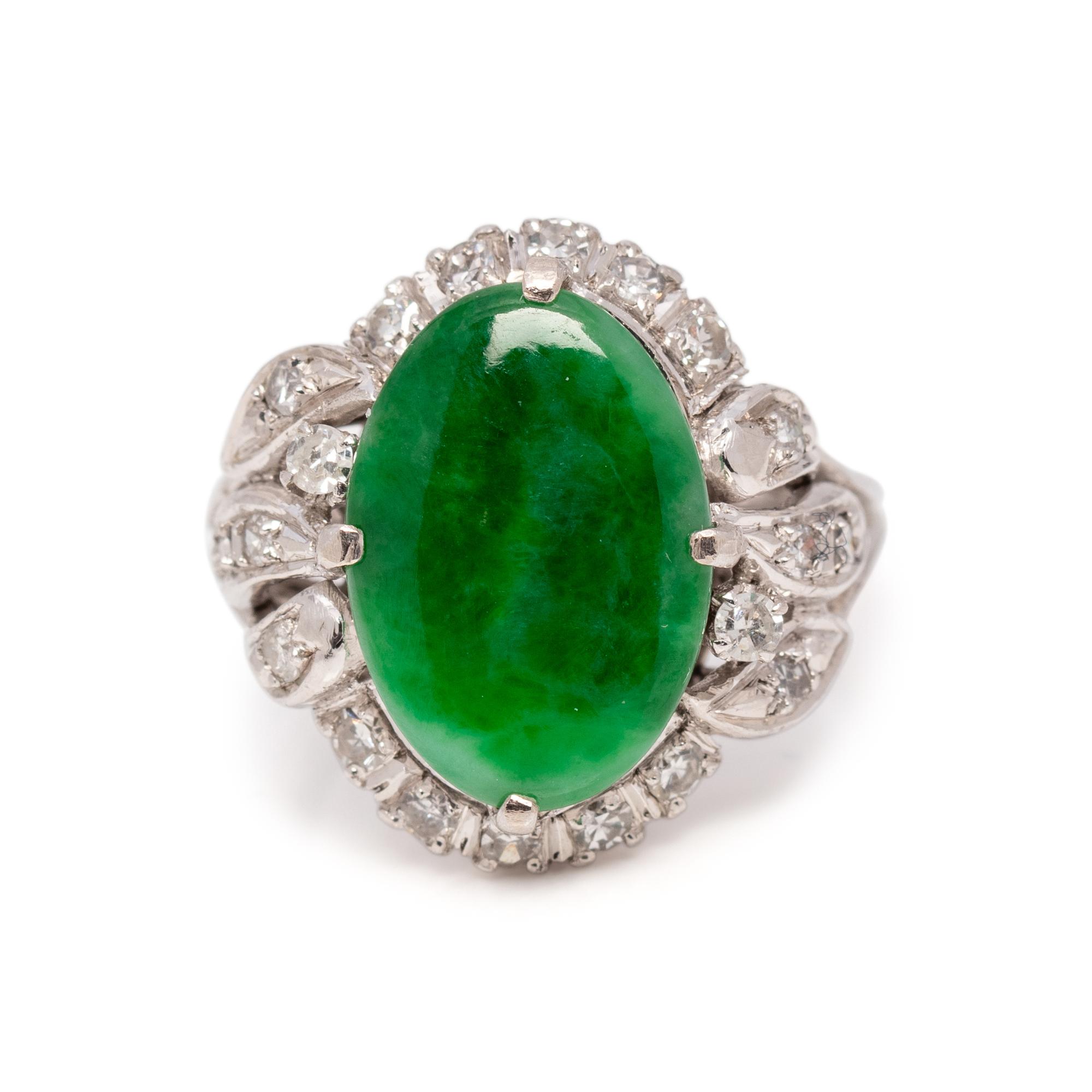 JADE AND DIAMOND RING
