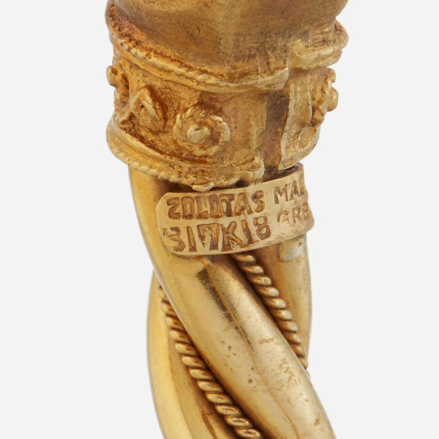 A gold bangle bracelet, Zolotas Greece
