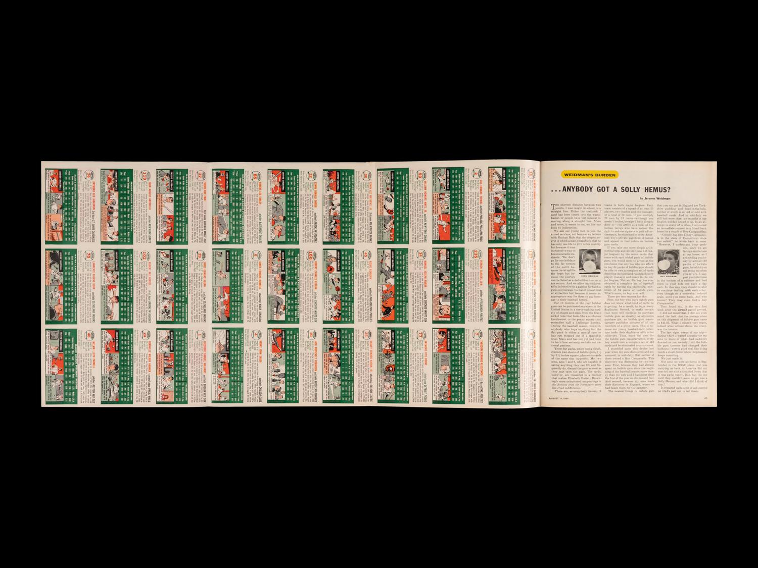 An Uncirculated 1954 First Issue of Sports Illustrated with Topps Baseball Cards Insert