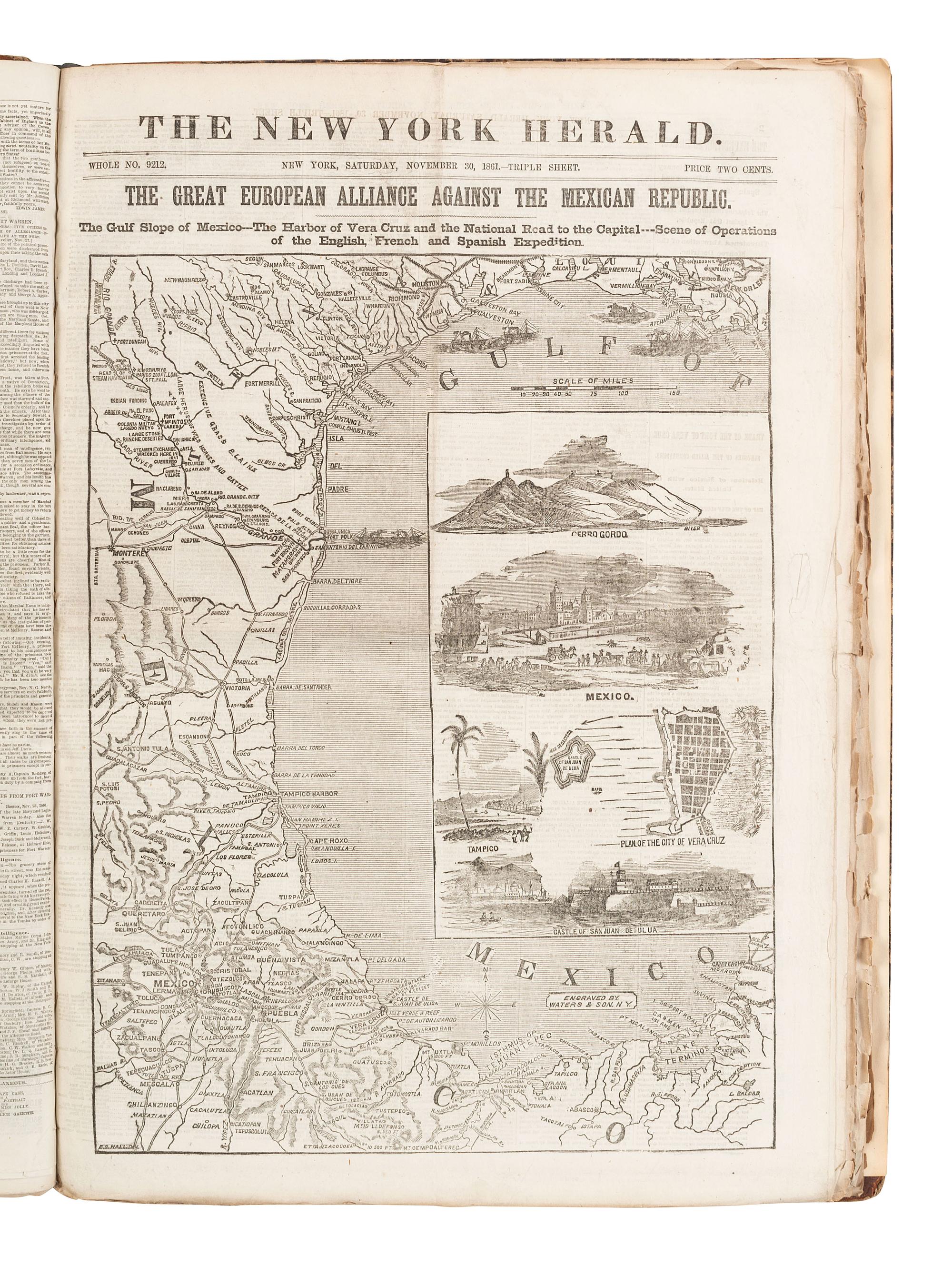 [CIVIL WAR]. Civil War-date issues of the New York Herald , New York Times , & New York Tribune .
