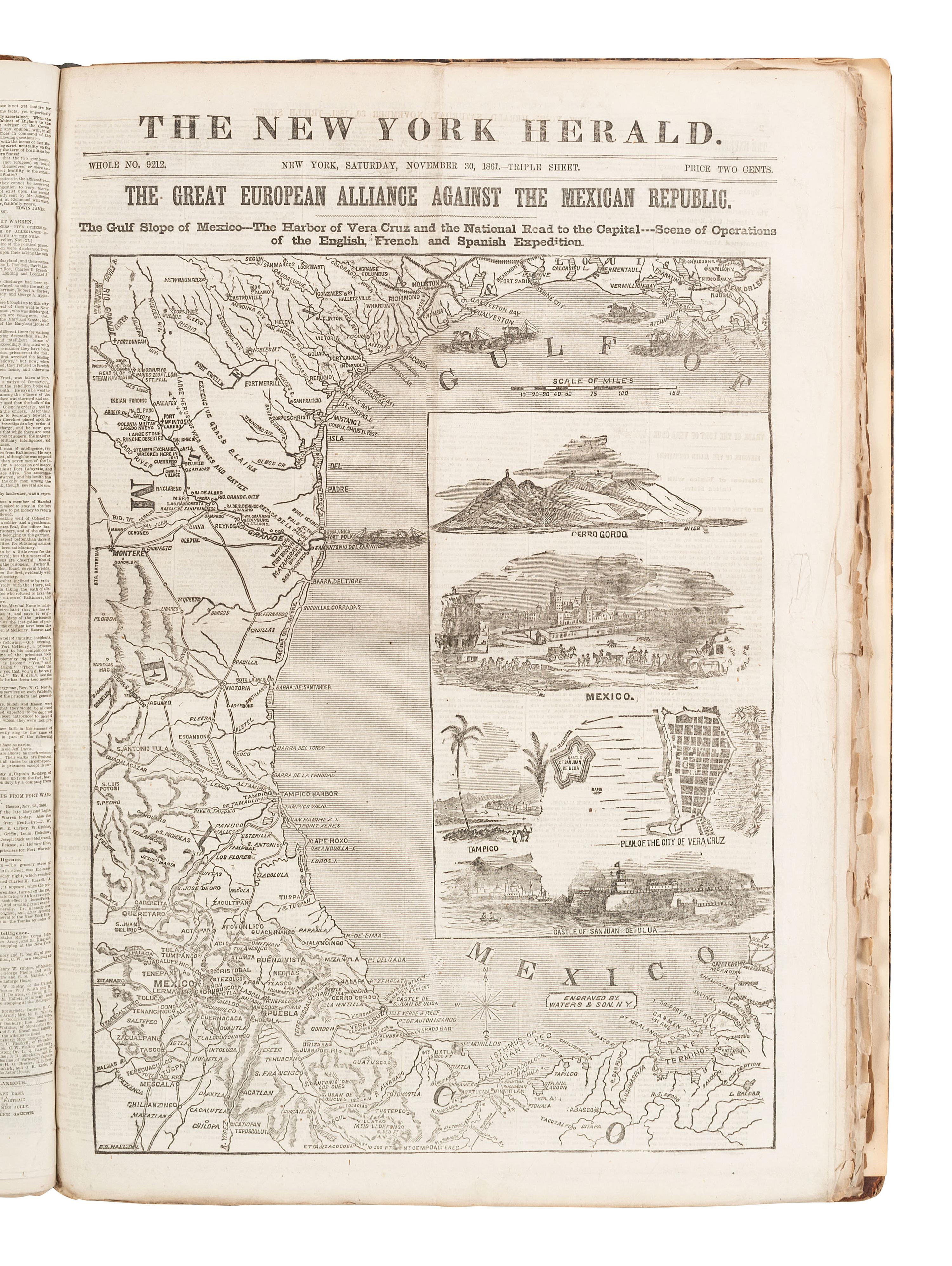 [CIVIL WAR]. Civil War-date issues of the New York Herald , New York Times , & New York Tribune .