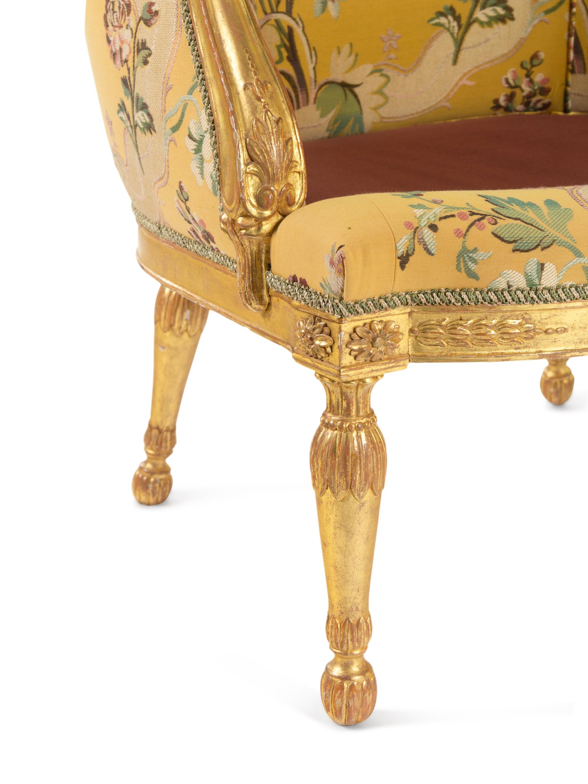 A George III Giltwood Bergère