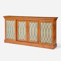 A Regency pollard oak side cabinet circa 1820