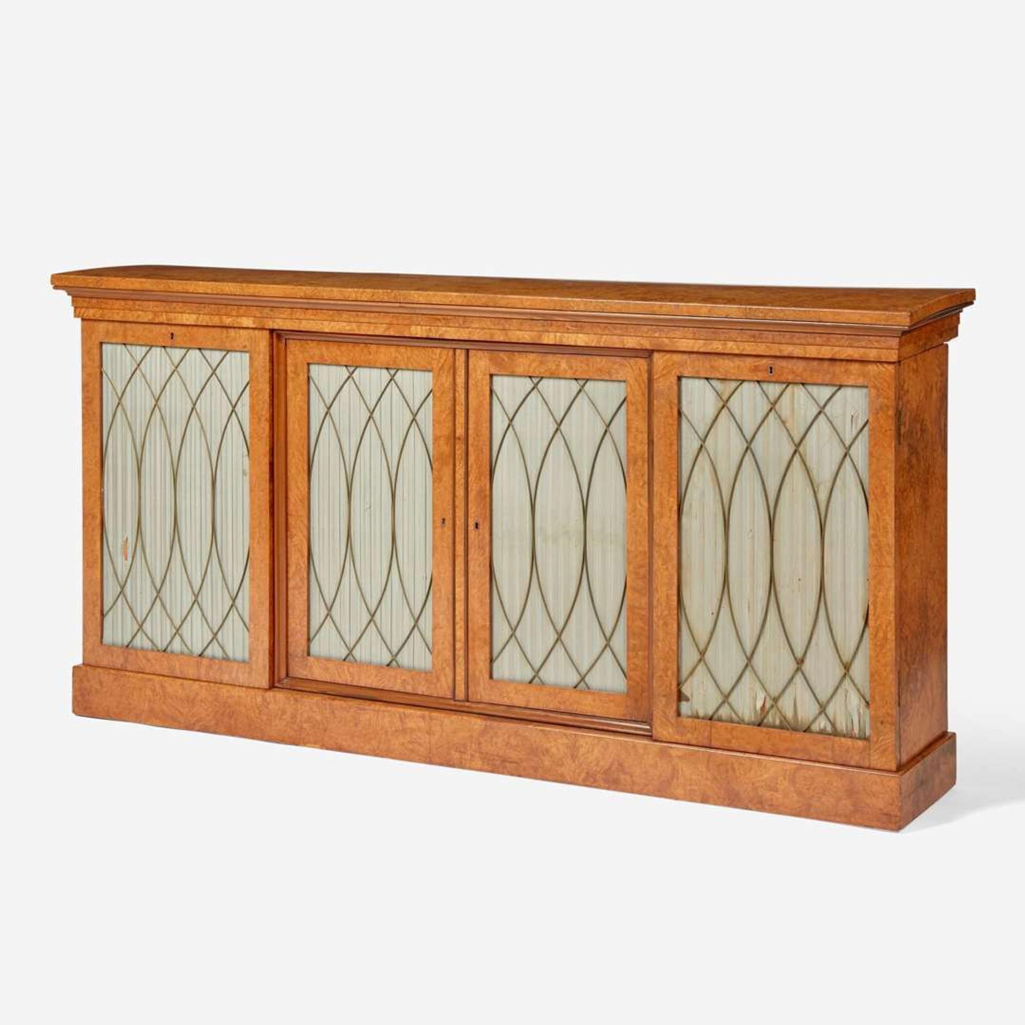 A Regency pollard oak side cabinet circa 1820