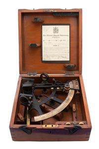 An English Patinated Brass Sextant