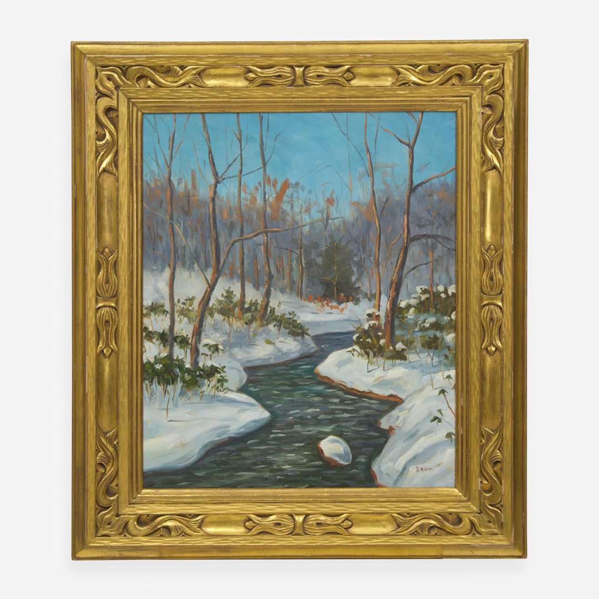 Walter Emerson Baum (American, 1884-1956) Winter Stream