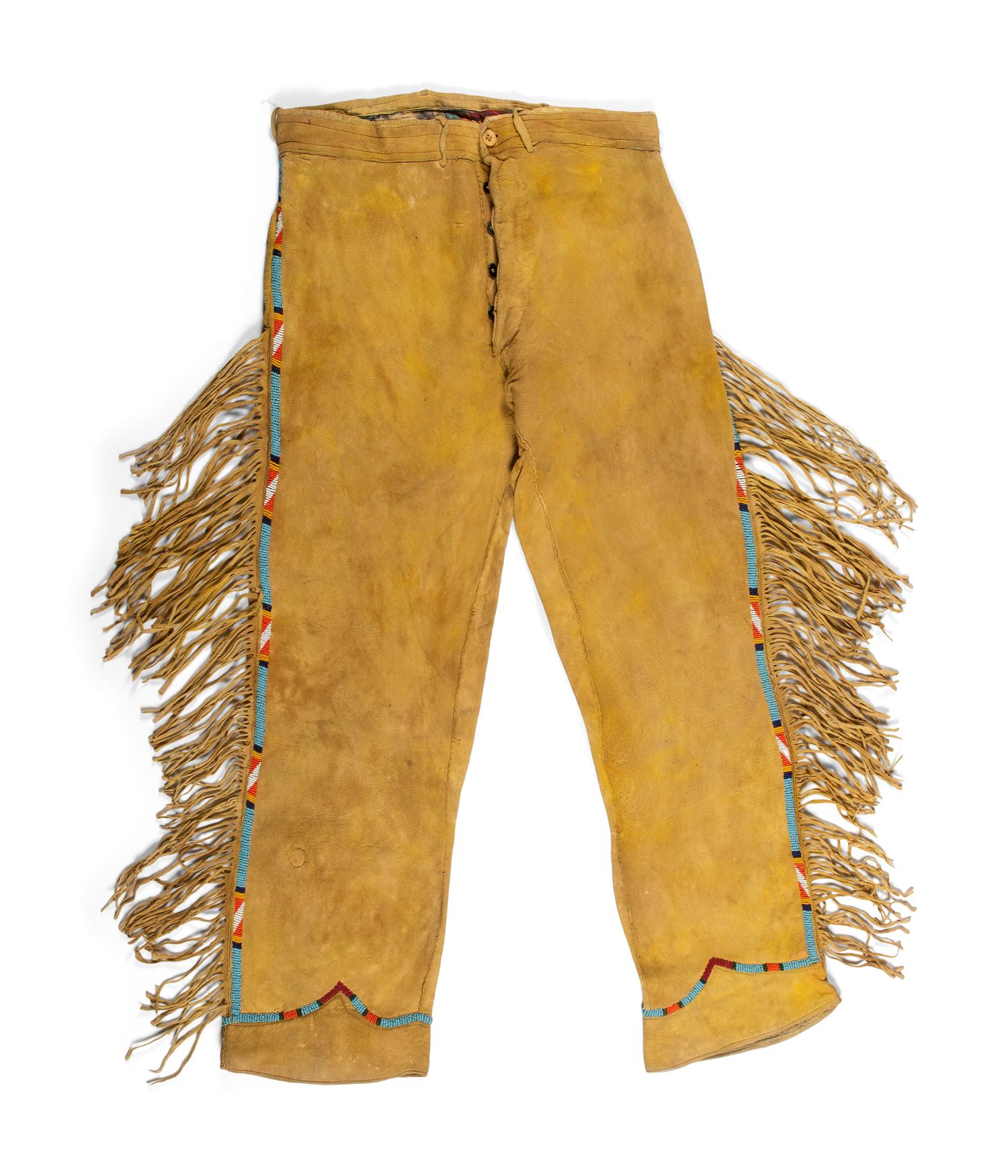 Northern Plains Beaded Hide Trousers