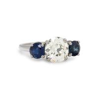 DIAMOND AND SAPPHIRE RING