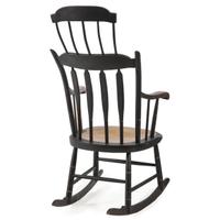 A Classical Arrowback Paint Decorated Windsor Armchair Rocker