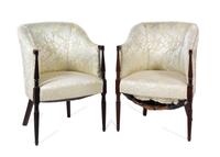 A Pair of George III Mahogany Armchairs