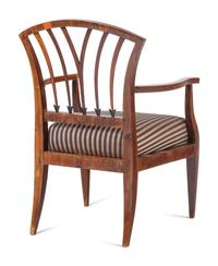 An Austrian Neoclassical Walnut Armchair