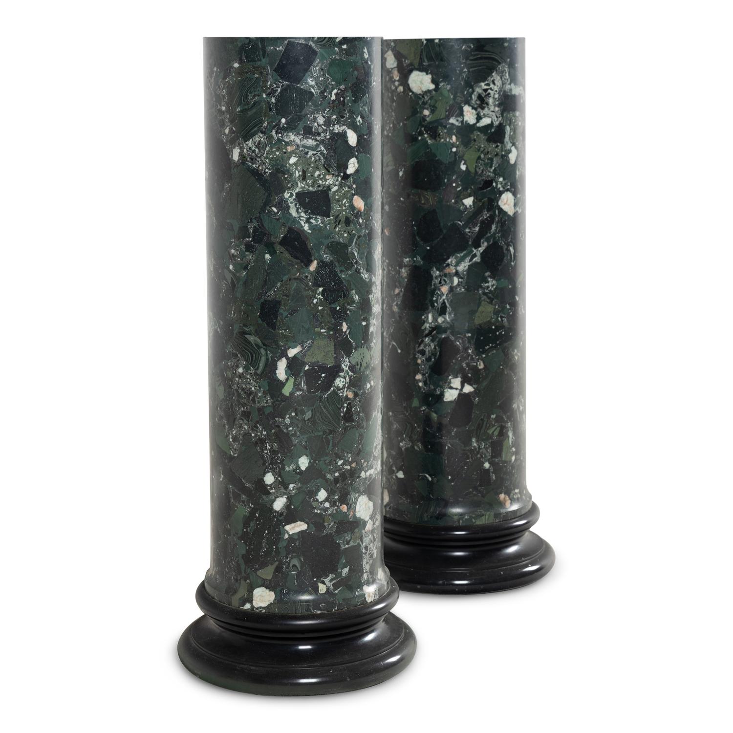 A Pair of Scagliola Pedestals