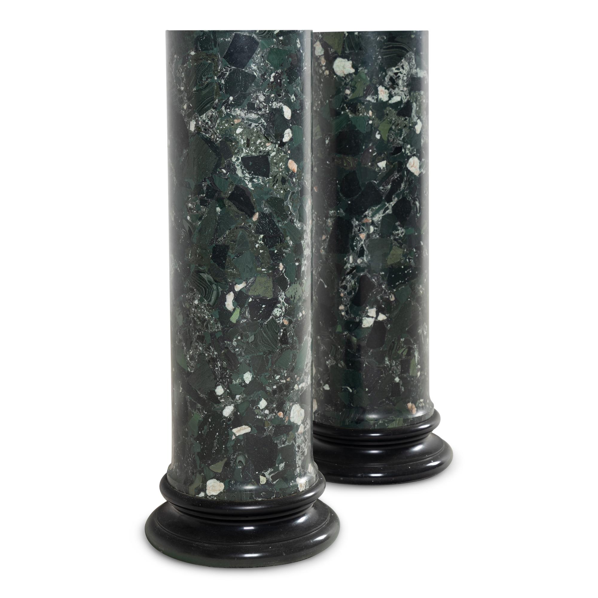 A Pair of Scagliola Pedestals