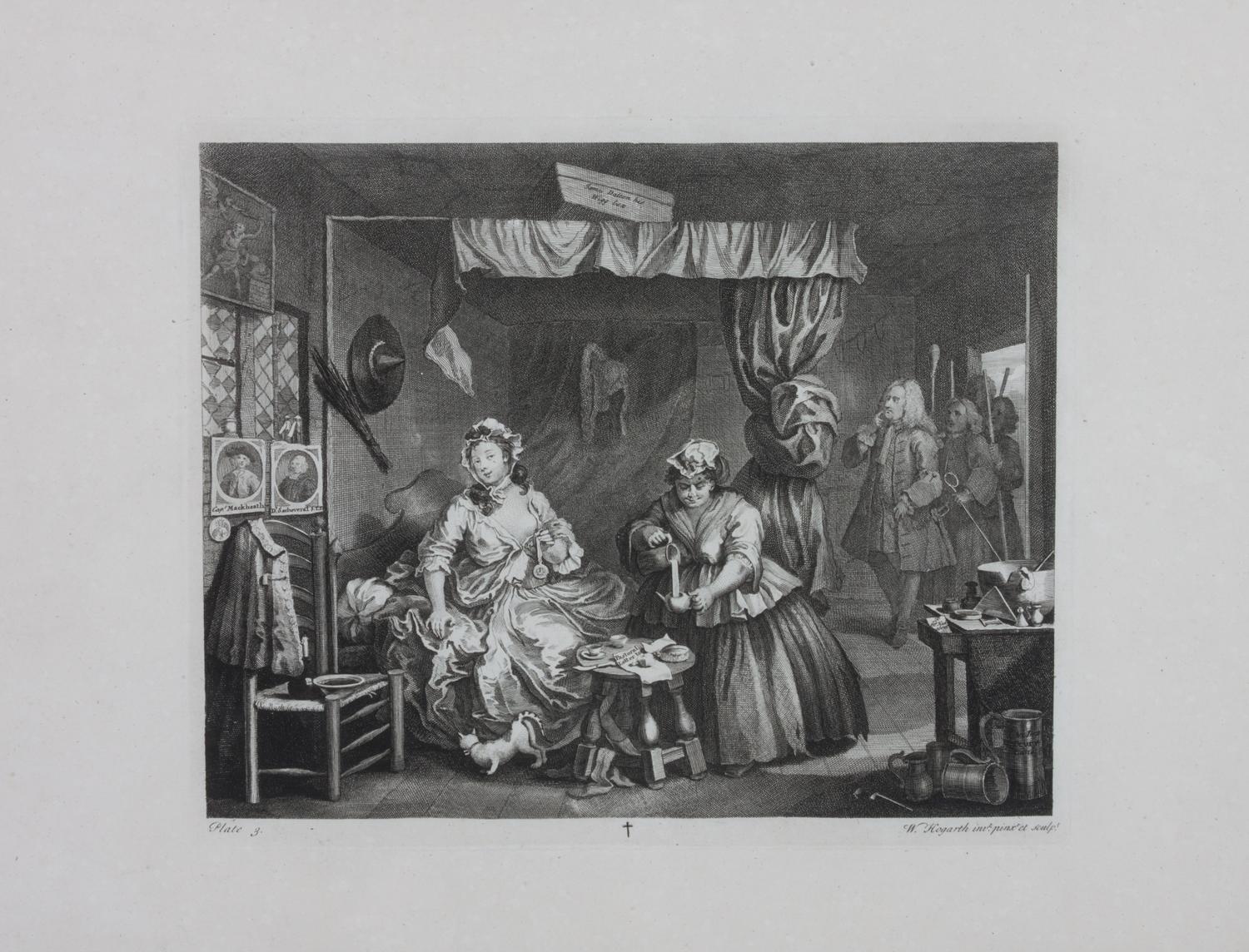 William Hogarth, (British, 1697-1764), A Harlot's Progress (plates 1-6)
