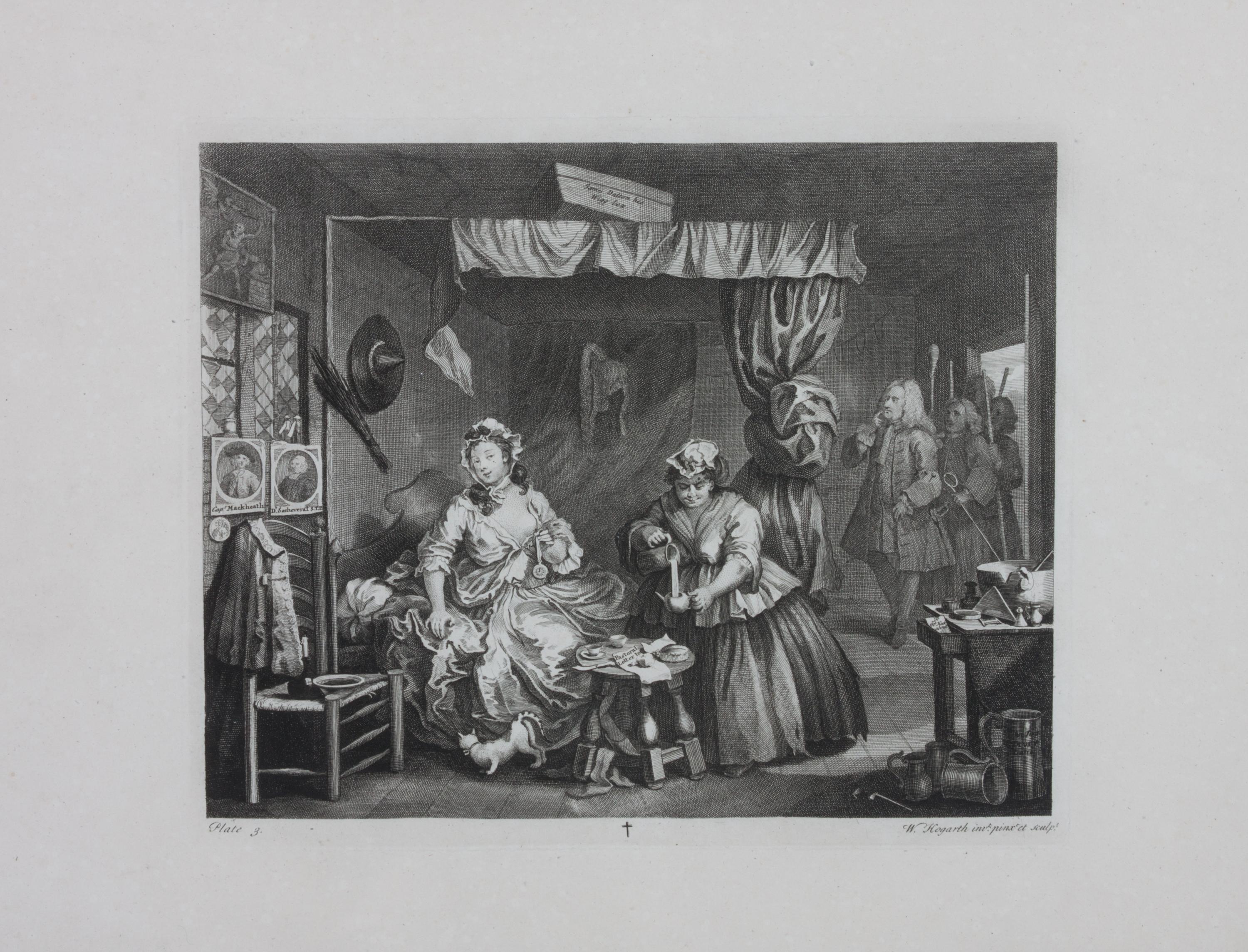 William Hogarth, (British, 1697-1764), A Harlot's Progress (plates 1-6)