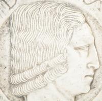 A Collection of Six Italian Marble Bas Relief Profile Portrait Plaques