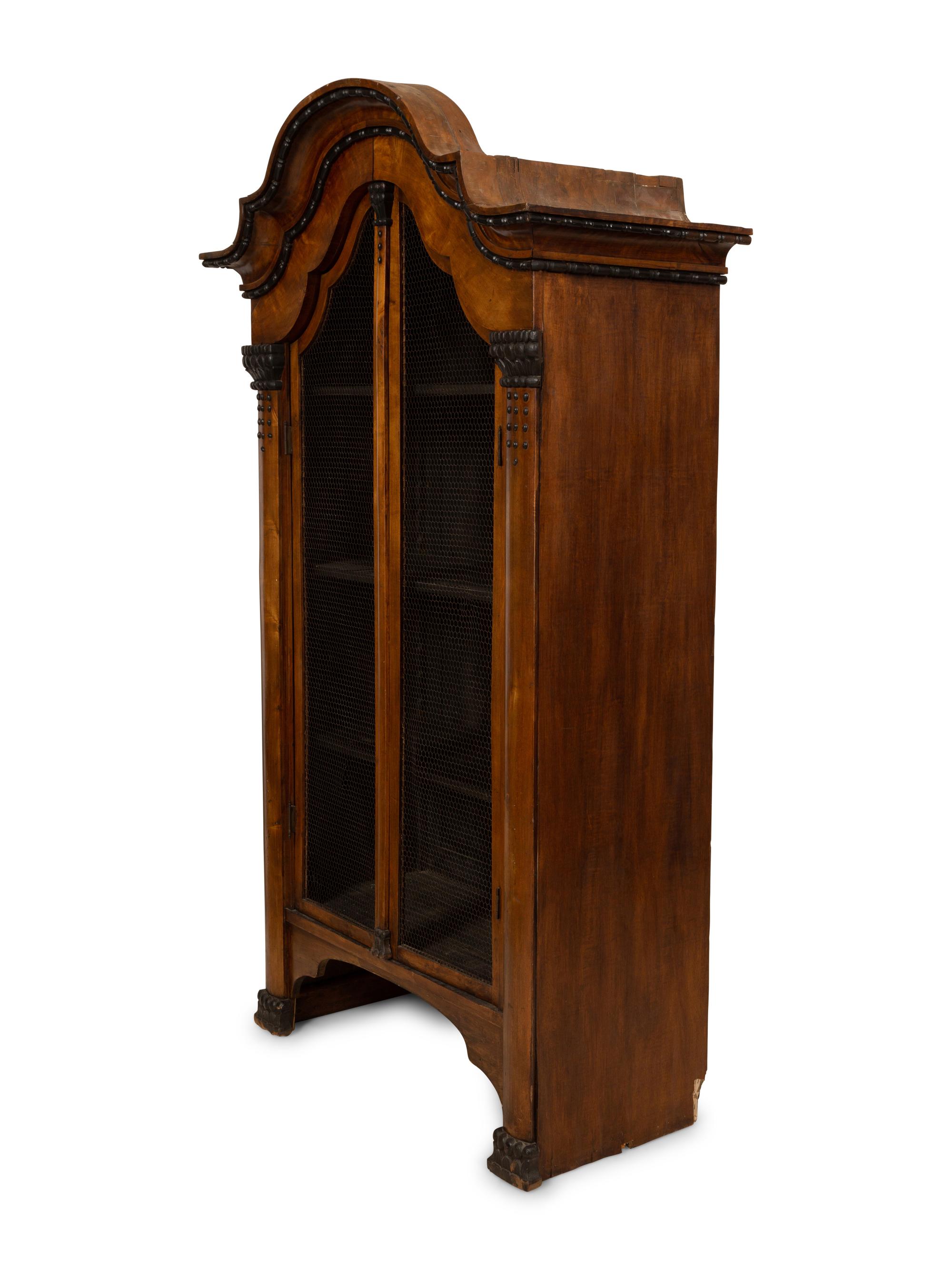 A Pair of Biedermeier Part-Ebonized Fruitwood Bookcases