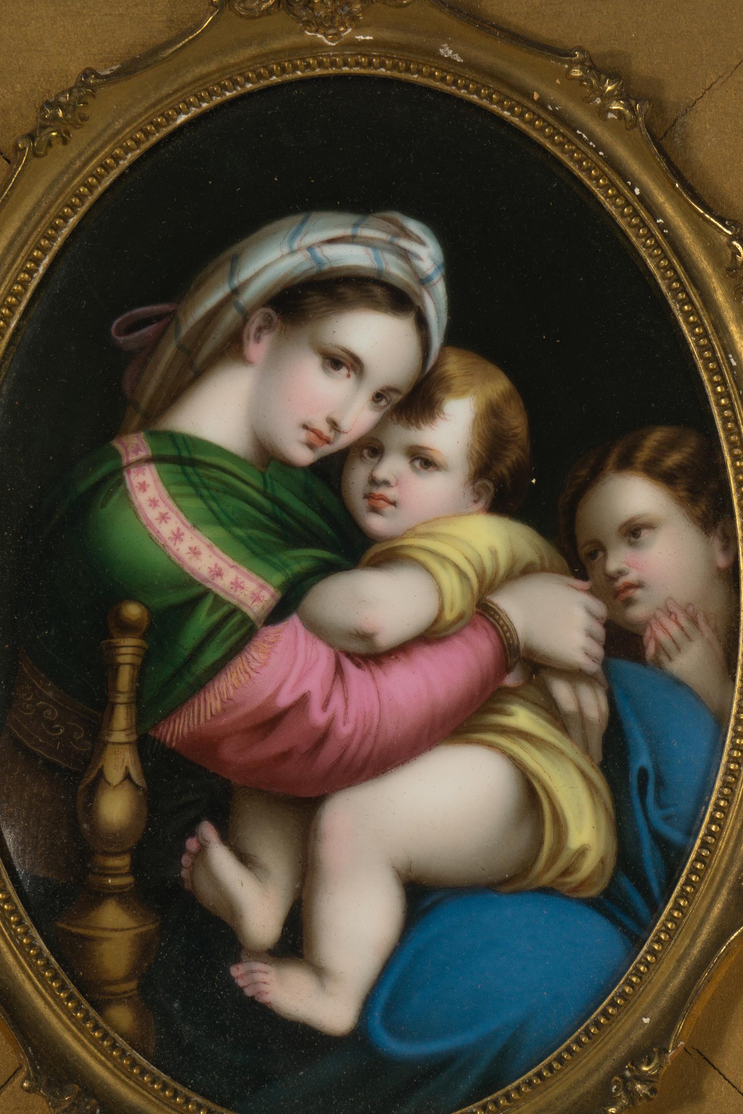Two Continental Porcelain Plaques After Raphael and Gustav Karl Ludwig Richter