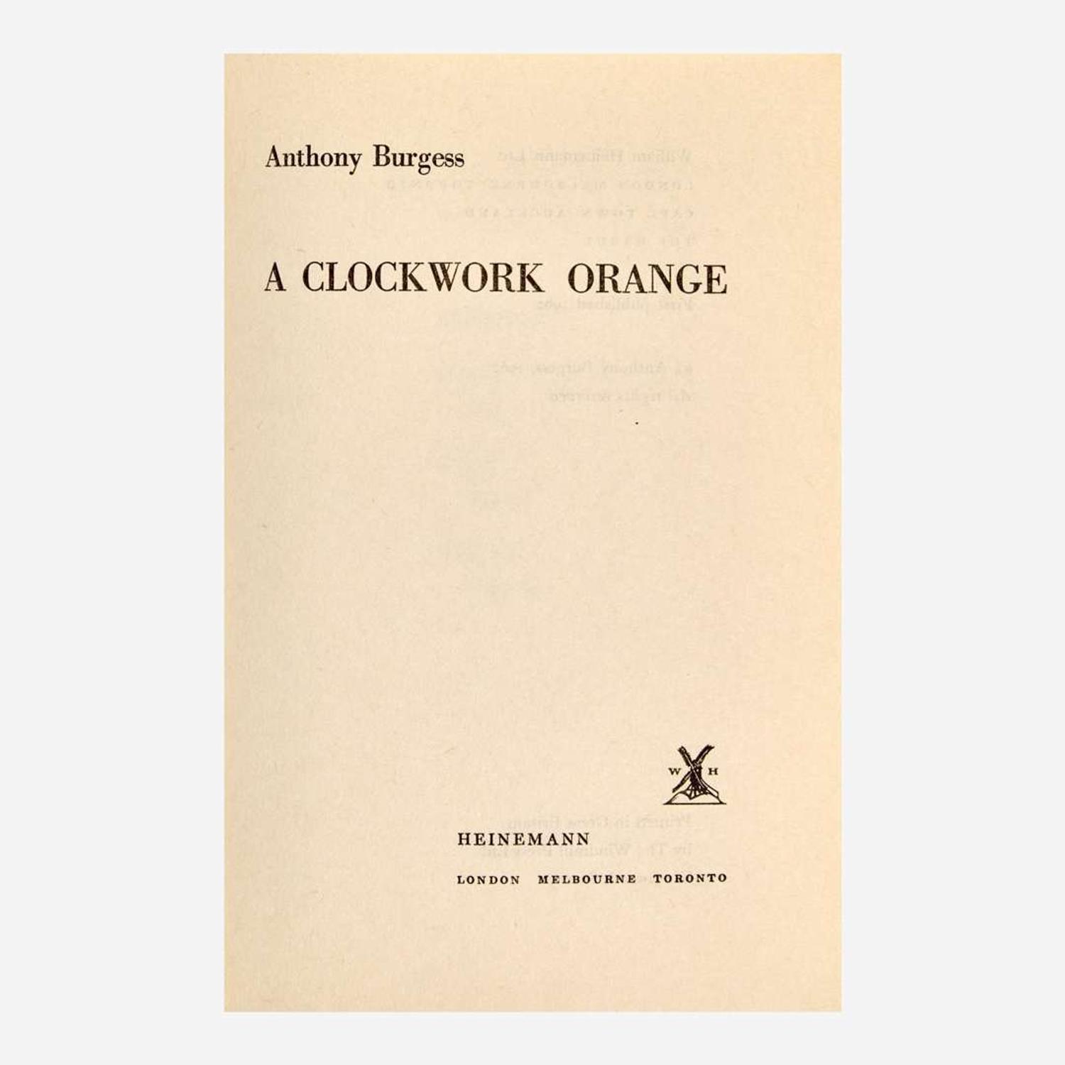 [Literature] Burgess, Anthony A Clockwork Orange