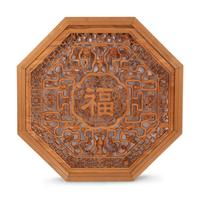 A Chinese Pierce Carved Hardwood Panel