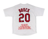 A Lou Brock Signed Autograph St. Louis Cardinals Jersey Display (JSA Sticker)