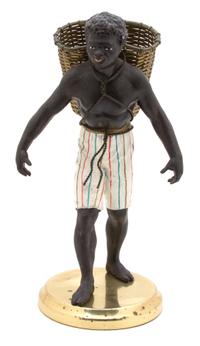 A Painted Blackamoor Figure Height 13 3/4 inches. — 20TH CENTURY