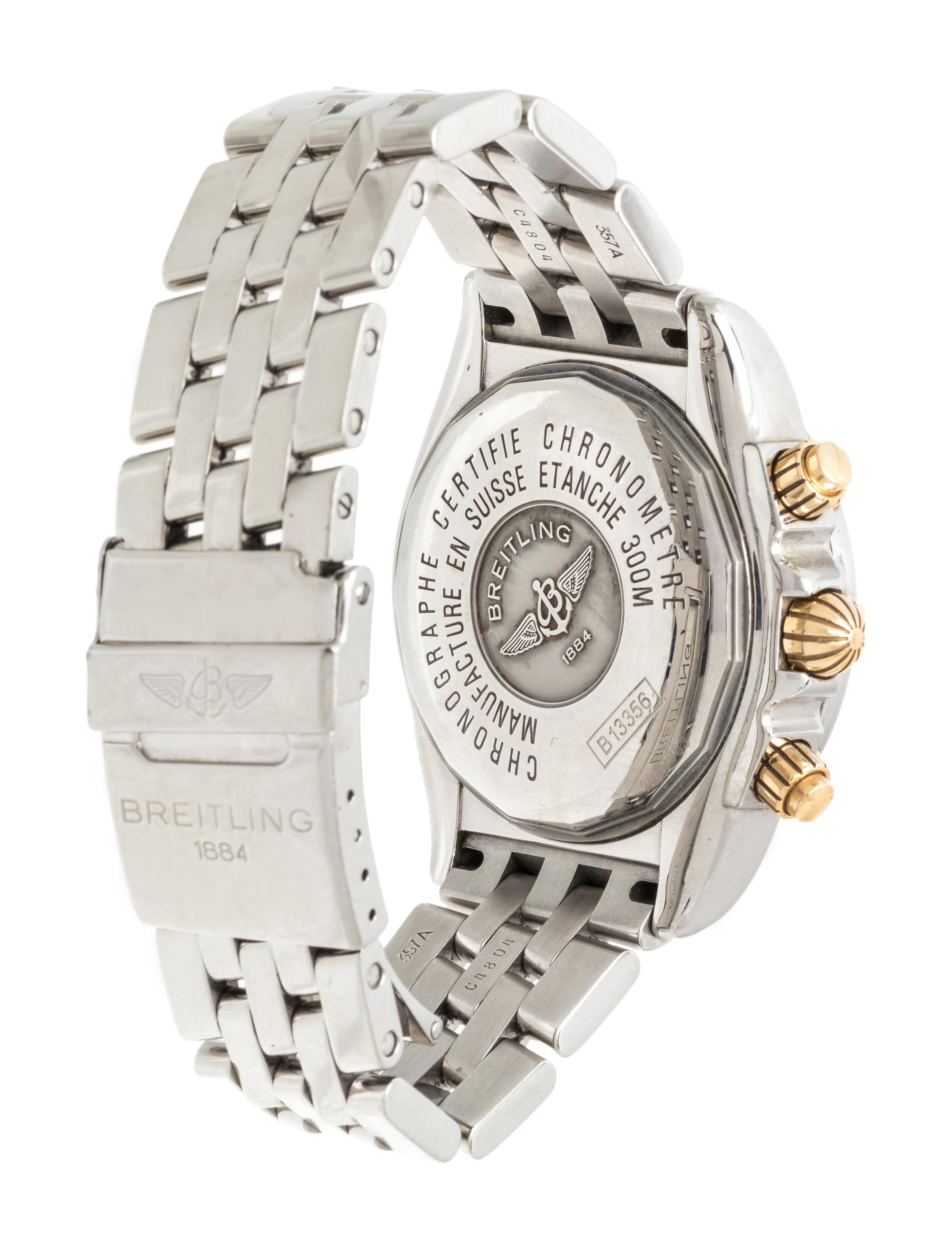 BREITLING, REF. 13356 STAINLESS STEEL AND YELLOW GOLD 'CHRONOMAT EVOLUTION' WRISTWATCH