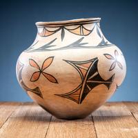 San Ildefonso Polychrome Pottery Olla
