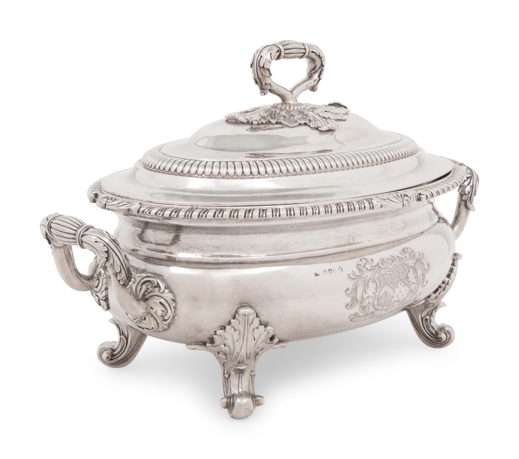 A George III Silver Soup Tureen and Cover