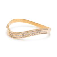 YELLOW GOLD AND DIAMOND BANGLE BRACELET