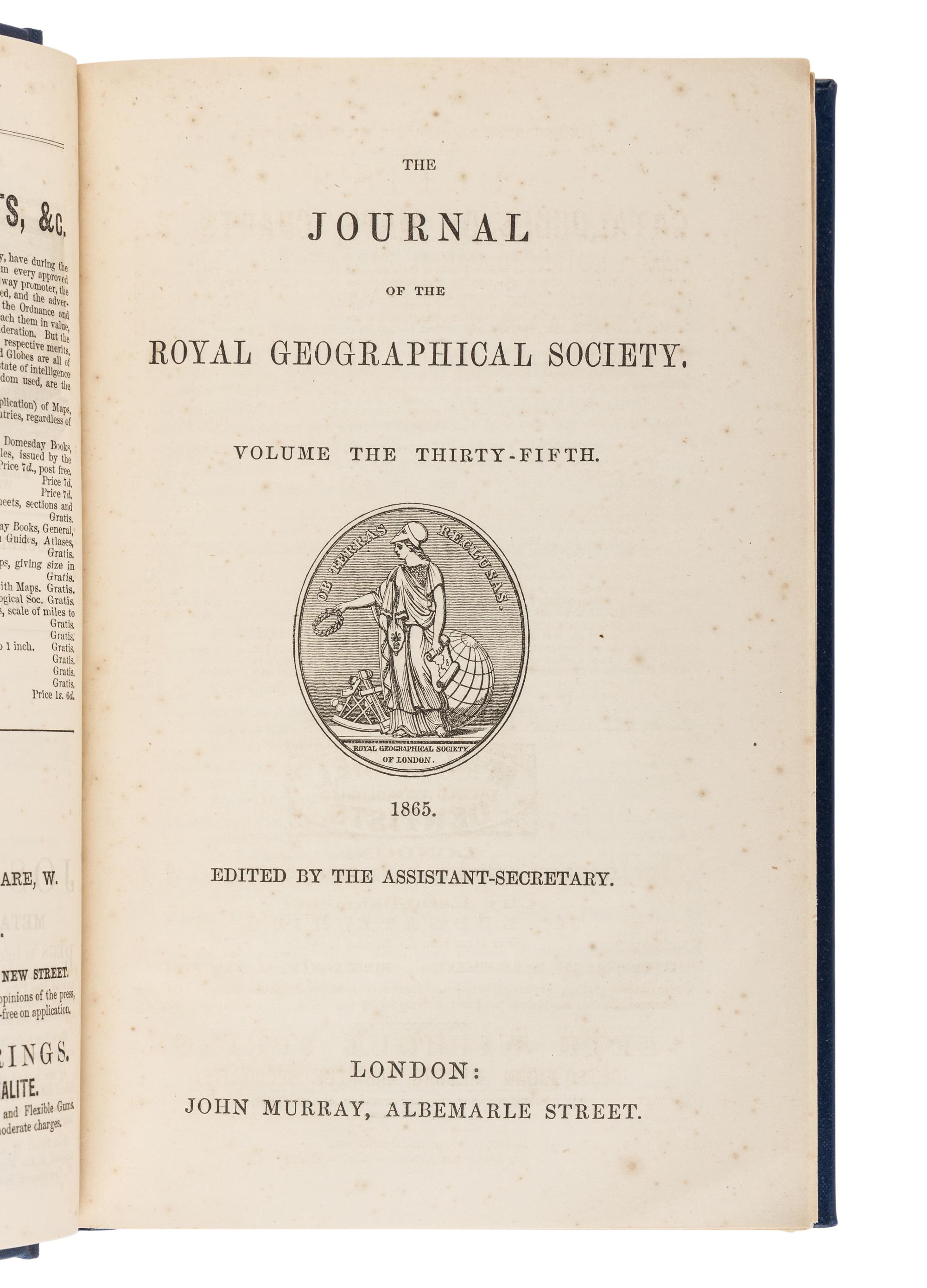 [BURTON, Richard Francis, Sir (1821-1890)]. A group of 8 works related to exploration and scientific journals, comprising: