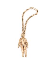 YELLOW GOLD KNIGHT KEYCHAIN