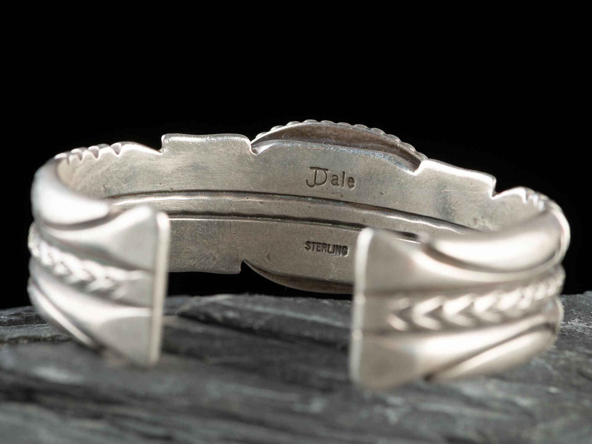 Heavy Sterling Silver and Bisbee Turquoise Cuff Bracelet