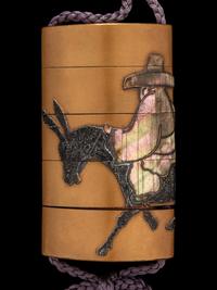 A Japanese Mother-of-Pearl Inlaid Gold Lacquer Four-Case Inro